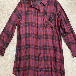 Rails flannel mini dress